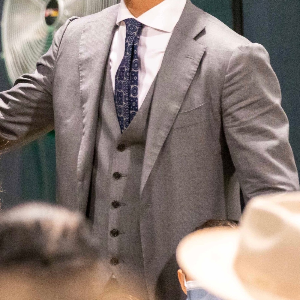 Suitsupply JORT 3 piece Birdseye grey suit Pure Wool